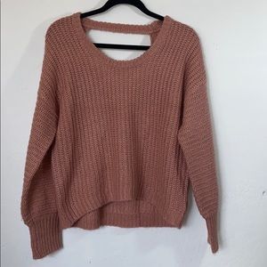 Heart loom knit sweater